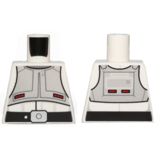 Torso SW Imperial AT-DP Pilot with Light Bluish Gray Vest and Black Belt Pattern
