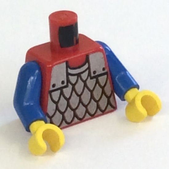 Torso Castle Scale Mail Pattern / Blue Arms / Yellow Hands