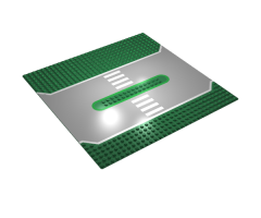 Baseplate, Road 32 x 32 Service Station with White Lines and Crosswalk Pattern