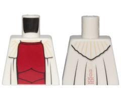Torso SW Robe with Yellow and Red Ornaments over Dark Red Dress Pattern (Leia)