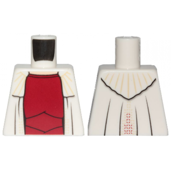 Torso SW Robe with Yellow and Red Ornaments over Dark Red Dress Pattern (Leia)