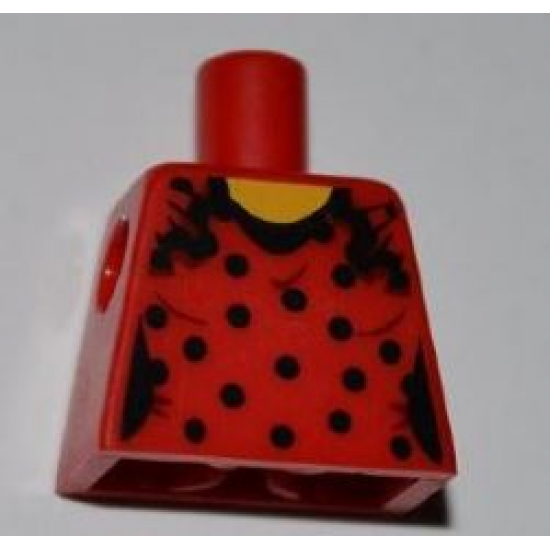 Torso Female Bodice with Black Dots Pattern