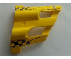 Technic, Panel Fairing # 1 Large Short, Large Holes, Side A with Checkered Flags and Number '1' Pattern (Stickers) - Set 8445