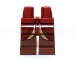 Hips and Reddish Brown Legs with Dark Red and Gold Elven Robe Pattern