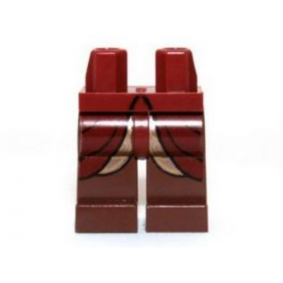 Hips and Reddish Brown Legs with Dark Red and Gold Elven Robe Pattern