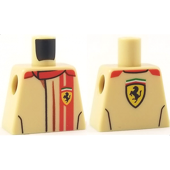 Torso Speed Champions with Ferrari Logo on Front and Back Pattern