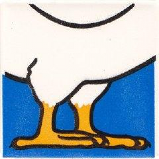 Duplo, Tile 2 x 2 x 1 with Chicken Mosaic Picture 17 Pattern (Set 1014)