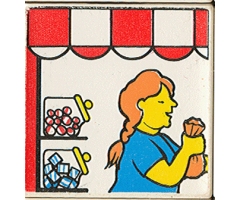 Duplo, Tile 2 x 2 x 1 with Town Mosaic Picture 14 Pattern (Set 9221)