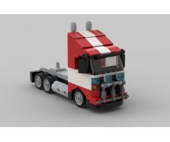 red and white truck