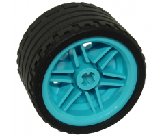 Wheel & Tire Assembly 30.4mm D. x 20mm with No Pin Holes and Reinforced Rim with Black Tire 37 x 22 ZR (56145 / 55978)