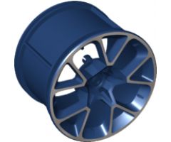 Wheel 62.3mm D. x 42mm Technic Racing Large with Silver Outline Pattern