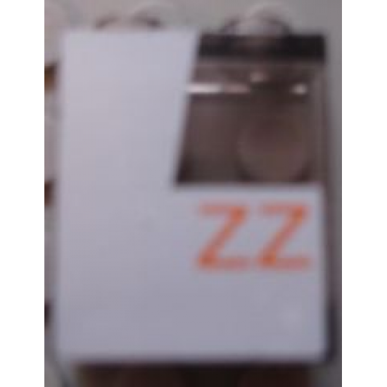 Panel 1 x 2 x 2 - Hollow Studs with Orange 'ZZ' on White Background SW Rebel Snowspeeder Pattern Model Right Side (Sticker) - Set 10129