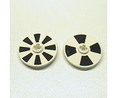 Technic, Disk 3 x 3 with 4 Black Sections on One Side and 8 on Reverse Pattern