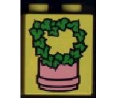 Duplo, Brick 1 x 2 x 2 with Pot and Vine Pattern
