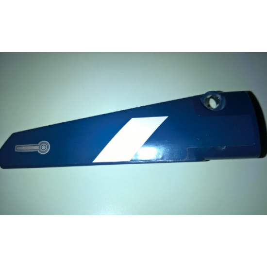 Technic, Panel Fairing # 6 Long Smooth, Side B with White Stripe and Door Handle Pattern (Sticker) - Set 41999