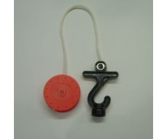 Duplo Winch Drum Narrow with White String and Black Hook with Stud Case and Horizontal Bar