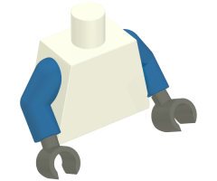 Torso Plain / Blue Arms / Dark Gray Hands