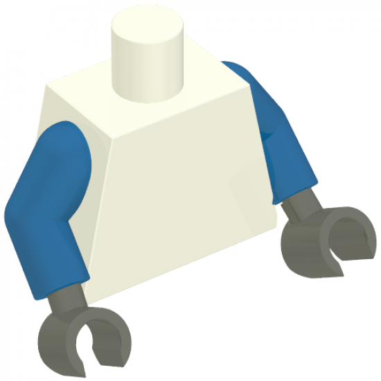 Torso Plain / Blue Arms / Dark Gray Hands