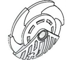 Bionicle Weapon 5 x 5 Shield with Saw Blades Circular