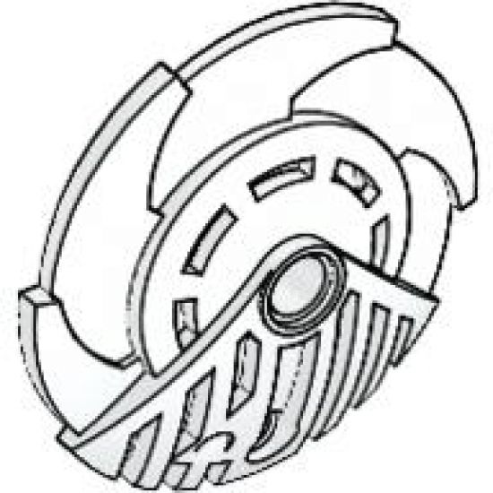 Bionicle Weapon 5 x 5 Shield with Saw Blades Circular