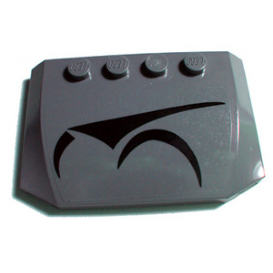 Wedge 4 x 6 x 2/3 Triple Curved with Magna Guard Symbols Left Pattern (Sticker) - Set 7673