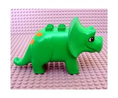 Duplo, Animal Dinosaur Triceratops Adult with Brown Spots Pattern