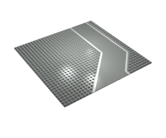 Baseplate, Road 32 x 32 with Driveway and White Stripes Pattern