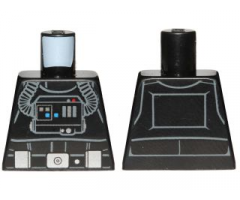 Torso SW TIE Pilot, Detailed with Back Print, Belt with Two Silver Pocket Devices Pattern