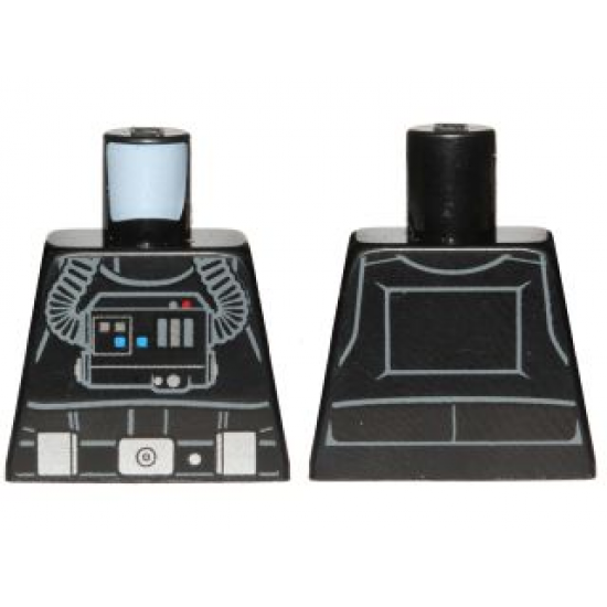 Torso SW TIE Pilot, Detailed with Back Print, Belt with Two Silver Pocket Devices Pattern