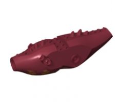 Animal, Body Part Dragon Middle (LotR) with Spikes and Gold Ventral Scales Pattern