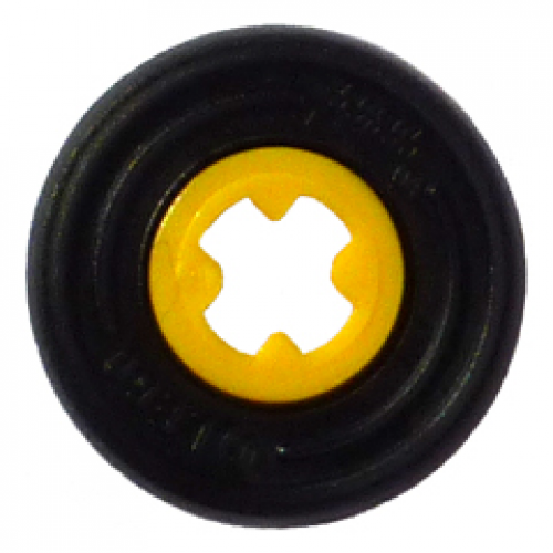 Wheel & Tire Assembly Technic Bush 1/2 Smooth with Black Tire 14mm D. x 4mm Smooth Small Single with Number Molded on Side (4265c / 59895)