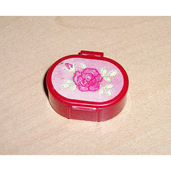 Scala Utensil Oval Case with Rose Pattern (Sticker) - Set 3242