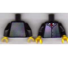 Torso Racers Ferrari Official, Suit Jacket with Red Tie Pattern (Stickers) / Black Arms / Yellow Hands