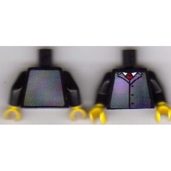 Torso Racers Ferrari Official, Suit Jacket with Red Tie Pattern (Stickers) / Black Arms / Yellow Hands