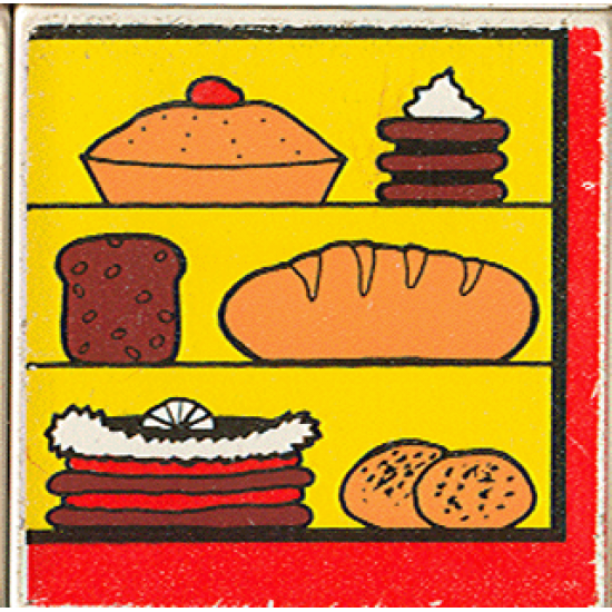 Duplo, Tile 2 x 2 x 1 with Town Mosaic Picture 18 Pattern (Set 9221)