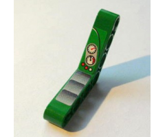 Technic, Liftarm 1 x 7 Bent (4 - 4) Thick with Tread Plate and Gauges and Buttons Pattern (Stickers) - Set 8236
