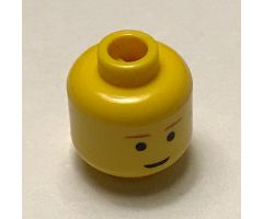 Minifigure, Head Male Brown Eyebrows, Slight Smile Pattern (SW Ep.2 Anakin) - Blocked Open Stud