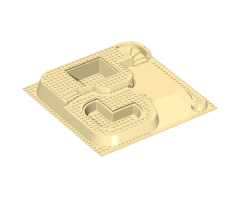 Baseplate, Raised 32 x 32 Three Level with Slate Ramp and Gray Pool Pattern