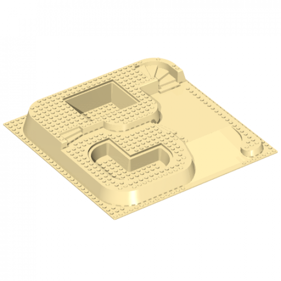 Baseplate, Raised 32 x 32 Three Level with Slate Ramp and Gray Pool Pattern