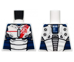 Torso Dark Blue Armor with Red Avengers Logo Pattern (Iron Legion)
