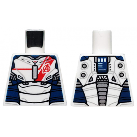 Torso Dark Blue Armor with Red Avengers Logo Pattern (Iron Legion)