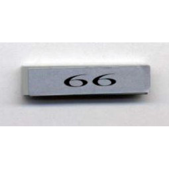 Tile 1 x 4 with '66' Pattern (Sticker) - Set 10022/10025