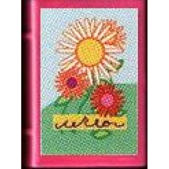 Minifigure, Utensil Book 2 x 3 with Flowers on Front and Both Insides Pattern (Stickers) - Set 3149