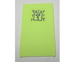 Glass for Window 1 x 4 x 6 with Batman Cowl Outline and Riddler Question Marks and Tally Marks on Opposite Side Pattern (Stickers) - Set 70912