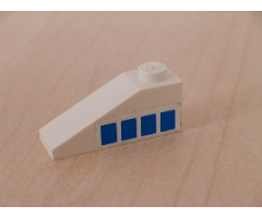 Slope 33 3 x 1 with 4 Blue Squares Pattern Model Right (Sticker) - Set 2556