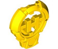Hero Factory Chest Badge with 'H' and Flat Bottom