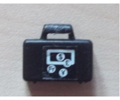 Minifigure, Utensil Briefcase with Currencies Pattern ($, £, Fr, ¥) on Both Sides (Stickers) - Set 4554