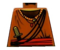 Torso Adventurers Orient Striped Collar, Crossbelt, Sash, Knife Pattern