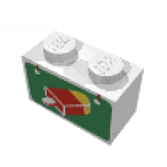 Brick 1 x 2 with Ice Cream Pattern