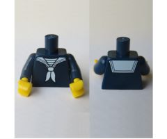 Torso Sailor Uniform with White Neckerchief Pattern / Dark Blue Arms / Yellow Hands